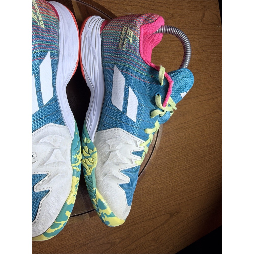 Babolat Jet Mach 2 Women Tennis Pickleball Shoes Blue Pink Michelin US 8 - Picture 11 of 16